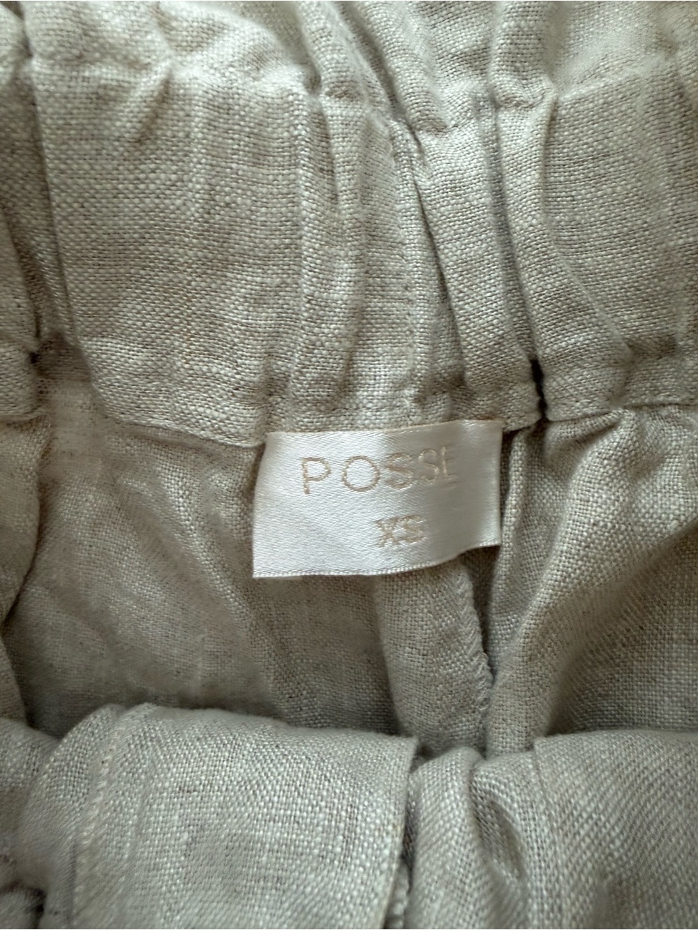 Posse Ducky Paperbag Shorts in Light Taupe - Picture 2 of 4